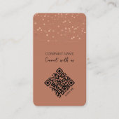 QR Code Boho Verbindung mit uns Visitenkarte (Vorderseite)