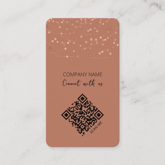 QR Code Boho Verbindung mit uns Visitenkarte (Vorderseite)