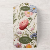 QR Code Boho Wildblume Botanische Hochzeit All In One Einladung (Außenbereich)