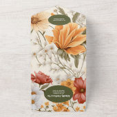 QR Code Boho Wildblume Botanische Hochzeit All In One Einladung (Außenbereich)