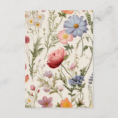 qr code Boho Wildblume Botanische Hochzeit Begleitkarte (Rückseite)