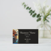 QR Code Bold Bison Buffalo Animal Nature Art Visitenkarte (Stehend Vorderseite)