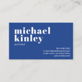 QR code bold modern minimalist professional blue Visitenkarte (Vorderseite)