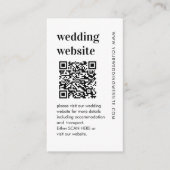 QR Code Bold Wedding Website Enclosure Card Begleitkarte (Vorderseite)