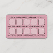 QR-Code-Bonuskarte für Rosa Satin Visitenkarte (Rückseite)