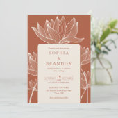 QR Code Botanisches Flor Einladung (Stehend Vorderseite)