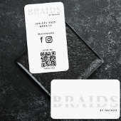 QR Code Braids Beauty Salon Braiding Frisör Visitenkarte