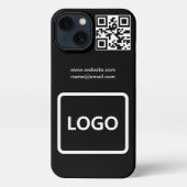 QR-Code-Branding für Business-Logos einfach iPhone Hülle (Rückseite)