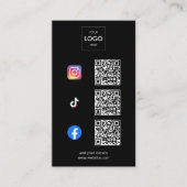 QR-Code-Branding-Logo für Social Media Visitenkarte (Vorderseite)