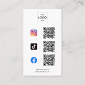 QR-Code-Branding-Logo für Social Media Visitenkarte (Vorderseite)