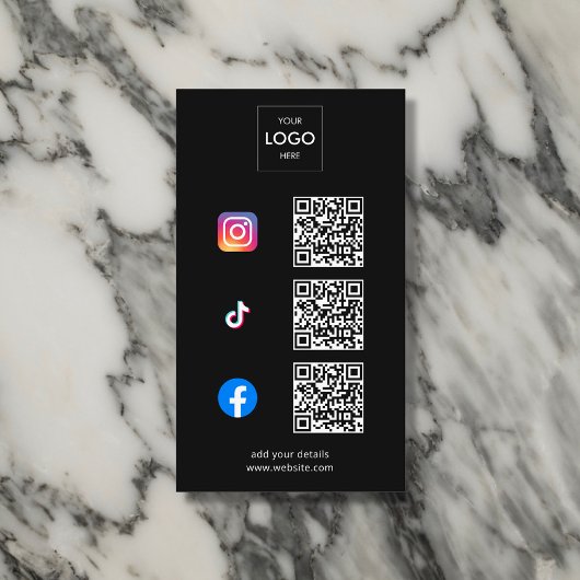 QR-Code-Branding-Logo für Social Media Visitenkarte