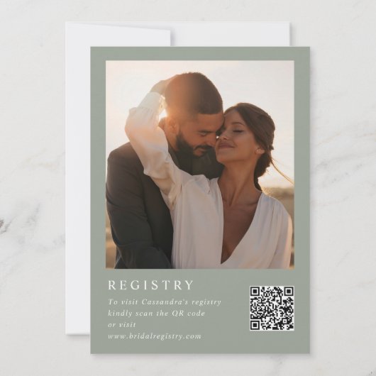 QR-Code-Brautparty für Foto und Creme Einladung (Rückseite)