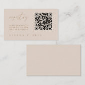 QR Code Brautparty Registry Modernes Begleitkarte (Vorne/Hinten)