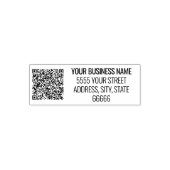 QR-Code Briefmarke Personalisierte Geschäftsadress Permastempel (Design)