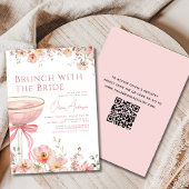 QR-Code-Brunch mit dem Bride Pink-Brautparty Einladung