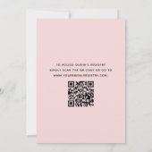 QR-Code-Brunch mit dem Bride Pink-Brautparty Einladung (Rückseite)