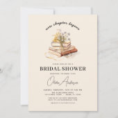 QR Code Buch Neues Kapitel beginnt Brautparty Einladung (Vorderseite)