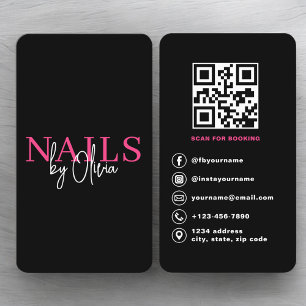 QR-Code-Buchung für Nageltechniker Visitenkarte