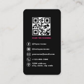 QR-Code-Buchung für Nageltechniker Visitenkarte (Rückseite)
