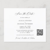QR CODE Budget elegante Foto Hochzeit speichern Si (Rückseite)