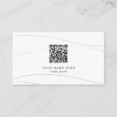Qr Code Budget Modern Abstract Waves Begleitkarte (Vorderseite)