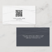 Qr-Code-Budget Moderne Abstrakte Wellen Begleitkarte (Vorne/Hinten)
