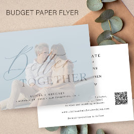 QR CODE Budget Moderne Foto Hochzeit speichern das Flyer
