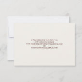 QR Code Burgundy Anemone Arch Floral Wedding RSVP Karte (Rückseite)