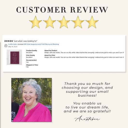 QR Code Burgundy Leafy Wappen Monogram Wedding Einladung