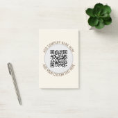 QR-Code Büro Schule Minimalistisch Einfach Grau Post-it Klebezettel (Büro)
