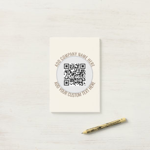 QR-Code Büro Schule Minimalistisch Einfach Grau Post-it Klebezettel
