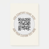 QR-Code Büro Schule Minimalistisch Einfach Grau Post-it Klebezettel (Vorderseite)