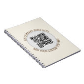 QR-Code Büro Schule Minimalistisch Einfach Notizblock (Rechte Seite)
