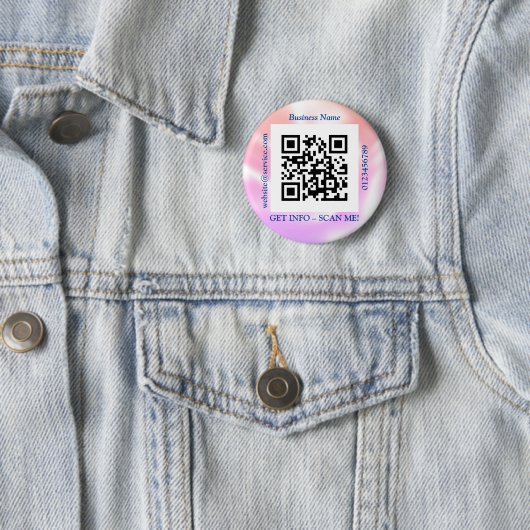 QR Code Bus. Name Website Promo, Iridescent Button (Beispiel)