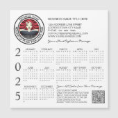QR Code Business 2025 Kalender-Logo Magnetkarte (Vorderseite)