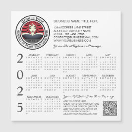 QR Code Business 2025 Kalender-Logo Magnetkarte