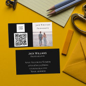 QR Code Business Black Beruflich Fotograf Visitenkarte