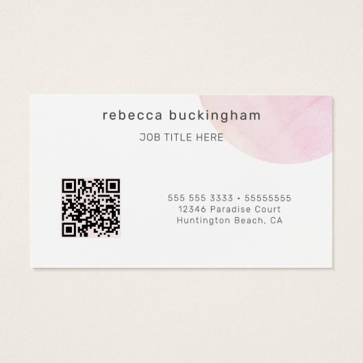 QR Code Business Card (Rückseite)