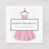 QR Code Business Card - Aquarellkleid Begleitkarte (Vorderseite)