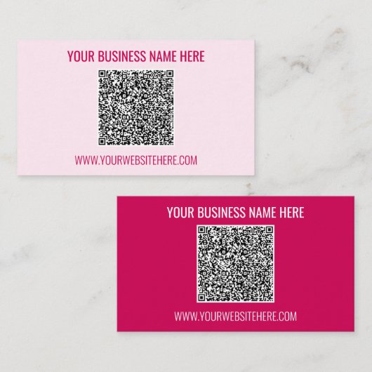 QR Code Business Card Benutzerdefinierter Text und Visitenkarte (Vorne/Hinten)