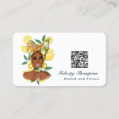 QR Code Business Card für Gesundheit und Fitness Visitenkarte (Vorderseite)