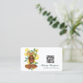 QR Code Business Card für Gesundheit und Fitness Visitenkarte (Stehend Vorderseite)