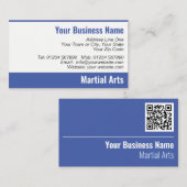 QR Code Business Card für Kampfkunst Visitenkarte (Vorne/Hinten)