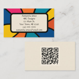 QR Code Business Card für kühne, künstlerische und Visitenkarte