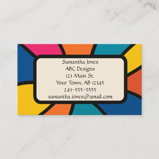 QR Code Business Card für kühne, künstlerische und Visitenkarte (Vorderseite)