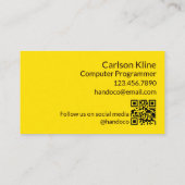 QR Code Business Card für moderne Coding Technolog Visitenkarte (Rückseite)