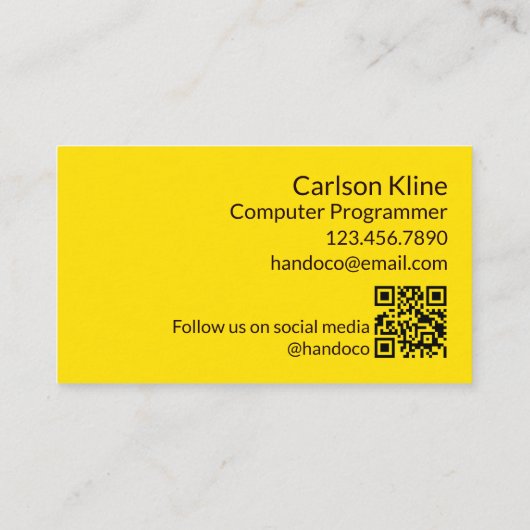 QR Code Business Card für moderne Coding Technolog Visitenkarte (Rückseite)