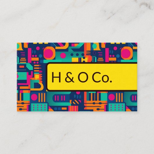 QR Code Business Card für moderne Coding Technolog Visitenkarte (Vorderseite)