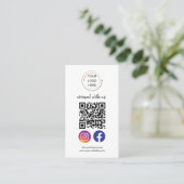 QR Code Business Card für moderne Social Media | W Visitenkarte (Stehend Vorderseite)