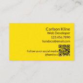 QR Code Business Card für moderne Webtechnologie Visitenkarte (Rückseite)